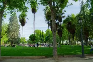 Temple of Debod Madrid gardens and playground for kids