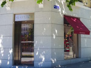 Gucci luxury shopping in Madrid