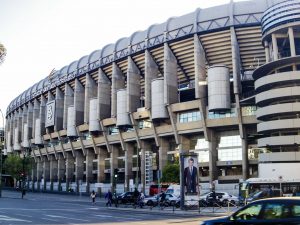 Real Madrid Santiago Bernabeu stadium Paseo de la Castellana