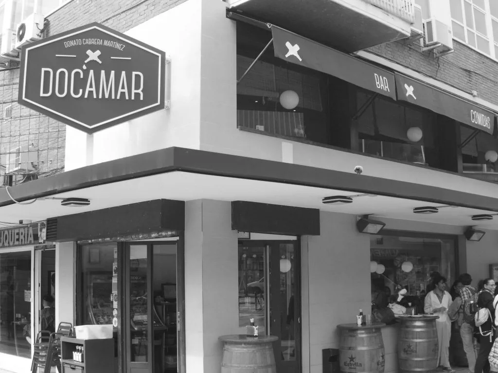 Patatas bravas, hot potatoes Docamar tapas Madrid exterior
