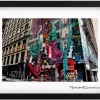 Vibrant Street Art Adorning a Building Facade in an Urban Downtown New York 1920