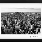 View of lower Manhanttan black and white 1920