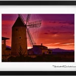 Windmill Dreams A splash of sunset paints the Mallorcan countryside 1920