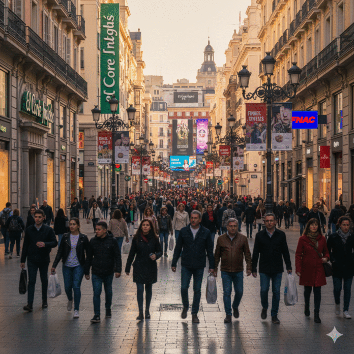 Calle Preciados Madrid shopping heart and pulse of the city Calle Preciados Madrid shopping heart and pulse of the city