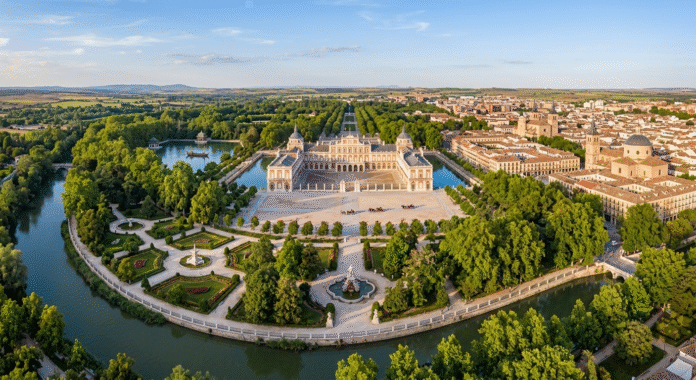 aranjuez-royal-palace-exterior-unesco-site Royal Palace of Aranjuez exterior UNESCO World Heritage Site Madrid day trip Spain