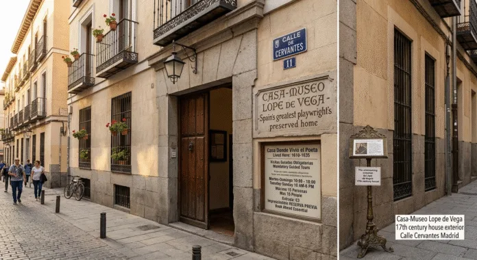 Casa-Museo Lope de Vega - Spain's greatest playwright's preserved home Casa-Museo Lope de Vega 17th century house exterior Calle Cervantes Madrid