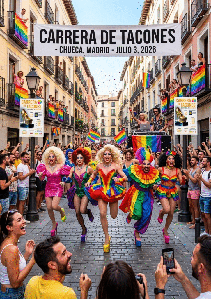 High Heel Race Carrera de Tacones Chueca Madrid Pride drag 15cm heels competition