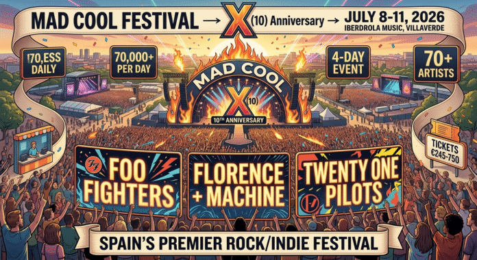 Mad Cool Festival Madrid 70000 crowd main stage Iberdrola Music rock indie