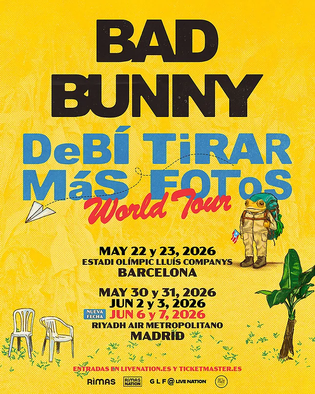 Bad Bunny Madrid 2026 Riyadh Air Metropolitano DeBÍ TiRAR MáS FOToS World Tour 10 noches residency