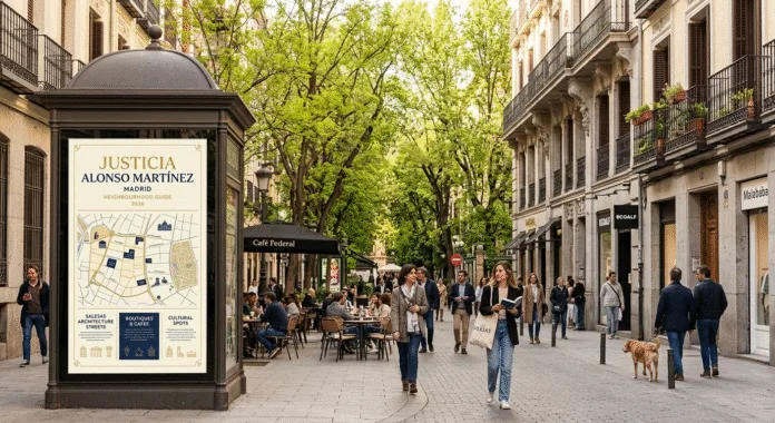 Justicia Alonso Martínez Madrid neighbourhood guide 2026 Salesas streets Palacio Longoria architecture